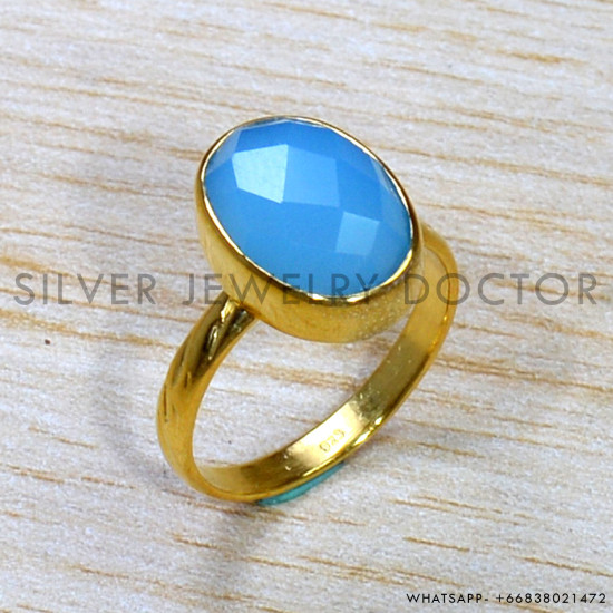 Chalcedony 925 Sterling Silver Ring (GR-748) Chalcedony 925 Sterling Silver Ring (GR-748)