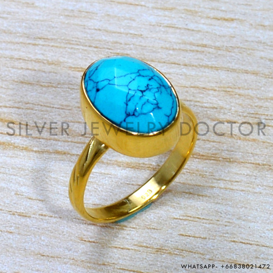 Turquoise 925 Sterling Silver Ring (GR-752) Turquoise 925 Sterling Silver Ring (GR-752)