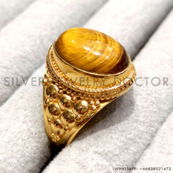 Tiger Eye 925 Sterling Silver Ring (GR-782)