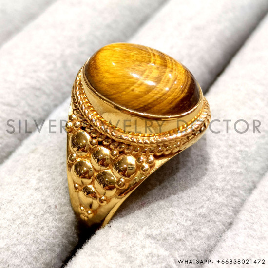 Tiger Eye 925 Sterling Silver Ring (GR-782) Tiger Eye 925 Sterling Silver Ring (GR-782)