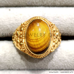 Tiger Eye 925 Sterling Silver Ring (GR-782)