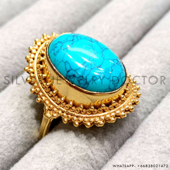 Turquoise 925 Sterling Silver Ring (GR-787) Turquoise 925 Sterling Silver Ring (GR-787)