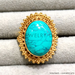 Turquoise 925 Sterling Silver Ring (GR-787)