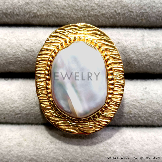 Pearl 925 Sterling Silver Ring (GR-798) Pearl 925 Sterling Silver Ring (GR-798)