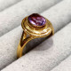 Amethyst Gemstone Gold Plated Sterling Silver Unique Jewelry Ring GR-799