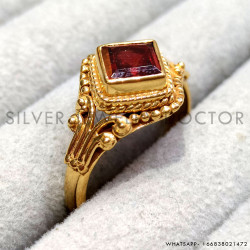 Garnet 925 Sterling Silver Ring (GR-800)