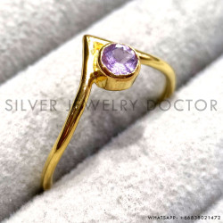 Amethyst 925 Sterling Silver Ring (GR-807)