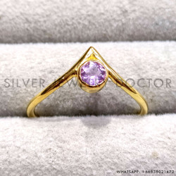 Amethyst 925 Sterling Silver Ring (GR-807)