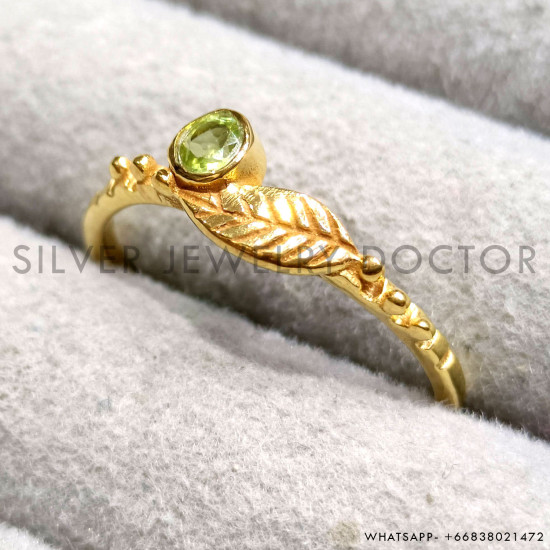 Peridot 925 Sterling Silver Ring (GR-818)