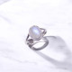 Wholesale Rainbow Moonstone 925 Silver Oval Solitaire Rings | MYS BR101 Wholesale Rainbow Moonstone 925 Silver Oval Solitaire Rings | MYS BR101