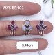 Wholesale Multi-Gemstone 3-Stone 925 Silver Triple Band Rings | MYS BR103 Wholesale Multi-Gemstone 3-Stone 925 Silver Triple Band Rings | MYS BR103