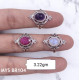 Wholesale Multi-Gemstone 925 Silver Vintage Gothic Lace Rings | MYS BR104 Wholesale Multi-Gemstone 925 Silver Vintage Gothic Lace Rings | MYS BR104