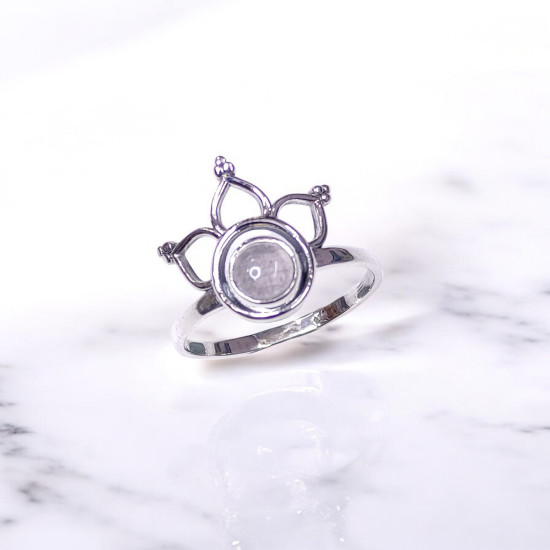 Wholesale Multi-Gemstone 925 Silver Lotus Crown Tiara Rings | MYS BR107 Wholesale Multi-Gemstone 925 Silver Lotus Crown Tiara Rings | MYS BR107