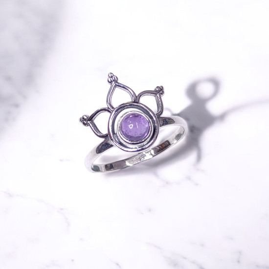 Wholesale Multi-Gemstone 925 Silver Lotus Crown Tiara Rings | MYS BR107 Wholesale Multi-Gemstone 925 Silver Lotus Crown Tiara Rings | MYS BR107