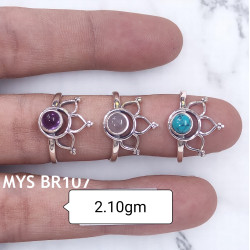 Wholesale Multi-Gemstone 925 Silver Lotus Crown Tiara Rings | MYS BR107