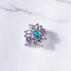 Wholesale Multi-Gemstone 925 Silver Teardrop Lotus Mandala Rings | MYS BR109