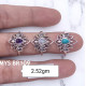 Wholesale Multi-Gemstone 925 Silver Teardrop Lotus Mandala Rings | MYS BR109