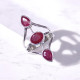 Wholesale Ruby 3-Stone 925 Silver Open Cage Rings | MYS BR110 Wholesale Ruby 3-Stone 925 Silver Open Cage Rings | MYS BR110