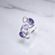 Wholesale Multi-Gemstone 3-Stone 925 Silver Infinity Cage Rings | MYS BR111 Wholesale Multi-Gemstone 3-Stone 925 Silver Infinity Cage Rings | MYS BR111