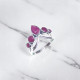 Wholesale Multi-Gemstone 5-Stone 925 Silver Chevron Crown Rings | MYS BR113