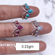 Wholesale Multi-Gemstone 5-Stone 925 Silver Chevron Crown Rings | MYS BR113