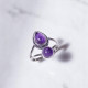 Wholesale Multi-Gemstone 2-Stone 925 Silver Open Cage Rings | MYS BR115 Wholesale Multi-Gemstone 2-Stone 925 Silver Open Cage Rings | MYS BR115