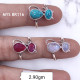 Wholesale Multi-Gemstone 2-Stone 925 Silver Whimsical Cat Rings | MYS BR116 Wholesale Multi-Gemstone 2-Stone 925 Silver Whimsical Cat Rings | MYS BR116
