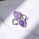 Wholesale Multi-Gemstone 2-Stone 925 Silver Open Shield Rings | MYS BR117 Wholesale Multi-Gemstone 2-Stone 925 Silver Open Shield Rings | MYS BR117