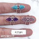 Wholesale Multi-Gemstone 2-Stone 925 Silver Open Shield Rings | MYS BR117 Wholesale Multi-Gemstone 2-Stone 925 Silver Open Shield Rings | MYS BR117
