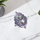 Wholesale Multi-Gemstone 2-Stone 925 Silver Vintage Balinese Rings | MYS BR118 Wholesale Multi-Gemstone 2-Stone 925 Silver Vintage Balinese Rings | MYS BR118