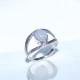 Wholesale 925 Sterling Silver Boho Open Eye Ring | Multi Gemstone Geometric Marquise Jewelry (MYS BR74)