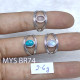 Wholesale 925 Sterling Silver Boho Open Eye Ring | Multi Gemstone Geometric Marquise Jewelry (MYS BR74)