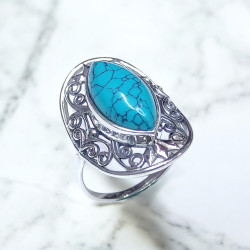 Wholesale 925 Sterling Silver Gemstone Ring | Vintage Oval Filigree Marquise Statement Jewelry (MYS BR76) Wholesale 925 Sterling Silver Gemstone Ring | Vintage Oval Filigree Marquise Statement Jewelry (MYS BR76)