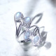 Wholesale 925 Sterling Silver Multi Stone Ring | Minimalist Bypass Oval Gemstone Cluster Jewelry (MYS BR77) Wholesale 925 Sterling Silver Multi Stone Ring | Minimalist Bypass Oval Gemstone Cluster Jewelry (MYS BR77)