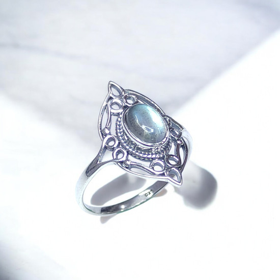 Wholesale 925 Sterling Silver Gemstone Ring | Delicate Openwork Marquise Filigree Boho Jewelry (MYS BR79) Wholesale 925 Sterling Silver Gemstone Ring | Delicate Openwork Marquise Filigree Boho Jewelry (MYS BR79)