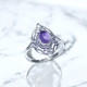 Wholesale 925 Sterling Silver Gemstone Ring | Delicate Openwork Marquise Filigree Boho Jewelry (MYS BR79) Wholesale 925 Sterling Silver Gemstone Ring | Delicate Openwork Marquise Filigree Boho Jewelry (MYS BR79)