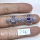 Wholesale 925 Sterling Silver Gemstone Ring | Vintage Tribal Scrollwork Shield Statement Jewelry (MYS BR81)