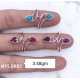 Wholesale Multi-Gemstone Teardrop 925 Silver Bypass Rings | MYS BR82 Wholesale Multi-Gemstone Teardrop 925 Silver Bypass Rings | MYS BR82