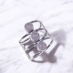 Wholesale Multi-Gemstone 3-Stone 925 Silver Triple Band Rings | MYS BR85 Wholesale Multi-Gemstone 3-Stone 925 Silver Triple Band Rings | MYS BR85