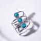 Wholesale Multi-Gemstone 3-Stone 925 Silver Triple Band Rings | MYS BR85 Wholesale Multi-Gemstone 3-Stone 925 Silver Triple Band Rings | MYS BR85