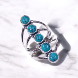 Wholesale Multi-Gemstone 5-Stone 925 Silver Marquise Cage Rings | MYS BR86 Wholesale Multi-Gemstone 5-Stone 925 Silver Marquise Cage Rings | MYS BR86