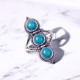 Wholesale Multi-Gemstone 3-Stone 925 Silver Rope Cage Rings | MYS BR90 Wholesale Multi-Gemstone 3-Stone 925 Silver Rope Cage Rings | MYS BR90