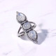 Wholesale Multi-Gemstone 3-Stone 925 Silver Rope Cage Rings | MYS BR93 Wholesale Multi-Gemstone 3-Stone 925 Silver Rope Cage Rings | MYS BR93