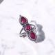 Wholesale Multi-Gemstone 3-Stone 925 Silver Rope Cage Rings | MYS BR93 Wholesale Multi-Gemstone 3-Stone 925 Silver Rope Cage Rings | MYS BR93