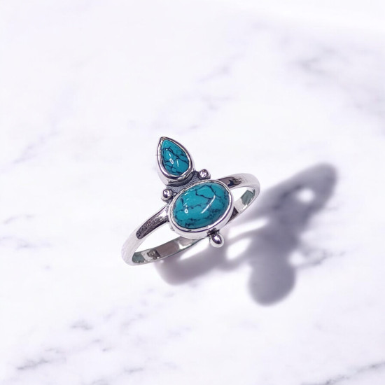 Wholesale Multi-Gemstone 2-Stone 925 Silver Asymmetric Rings | MYS BR95 Wholesale Multi-Gemstone 2-Stone 925 Silver Asymmetric Rings | MYS BR95