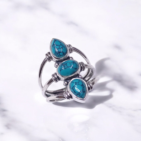 Wholesale Multi-Gemstone 3-Stone 925 Silver Tapered Cage Rings | MYS BR97 Wholesale Multi-Gemstone 3-Stone 925 Silver Tapered Cage Rings | MYS BR97