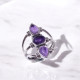 Wholesale Multi-Gemstone 3-Stone 925 Silver Tapered Cage Rings | MYS BR97 Wholesale Multi-Gemstone 3-Stone 925 Silver Tapered Cage Rings | MYS BR97