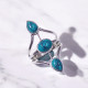 Wholesale Multi-Gemstone 3-Stone 925 Silver Open Cage Rings | MYS BR98 Wholesale Multi-Gemstone 3-Stone 925 Silver Open Cage Rings | MYS BR98