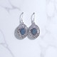 Wholesale 925 Sterling Silver Gemstone Drop Earrings | Vintage Openwork Scrollwork Filigree Medallion Natural Labradorite & Rose Quartz Cabochon Dangle Earrings (MYS E100) Wholesale 925 Sterling Silver Gemstone Drop Earrings | Vintage Openwork Scrollwork Filigree Medallion Natural Labradorite & Rose Quartz Cabochon Dangle Earrings (MYS E100)