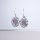 Wholesale 925 Sterling Silver Gemstone Drop Earrings | Vintage Openwork Scrollwork Filigree Medallion Natural Labradorite & Rose Quartz Cabochon Dangle Earrings (MYS E100) Wholesale 925 Sterling Silver Gemstone Drop Earrings | Vintage Openwork Scrollwork Filigree Medallion Natural Labradorite & Rose Quartz Cabochon Dangle Earrings (MYS E100)